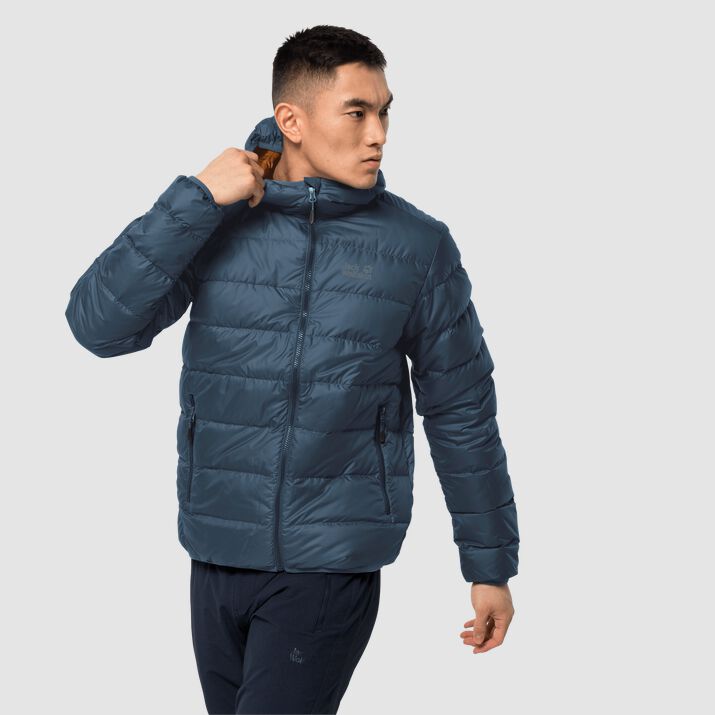 Jack Wolfskin Mens Helium Down Jacket Grey Blue 126394MLK